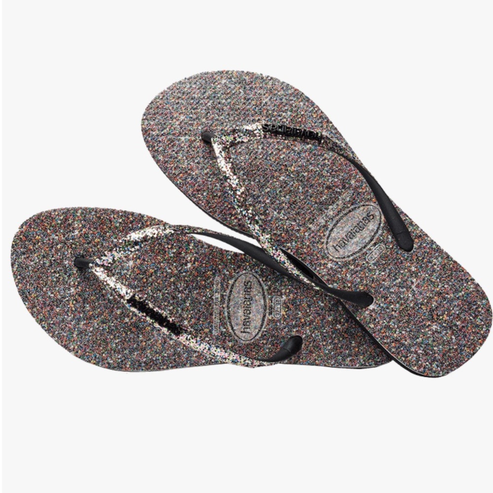 havaianas Slim sparkle Carnaval Flip Flops in size 11 41/42 - Picture 3 of 7